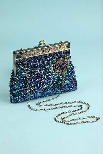 Påfugl grønn kveld bag